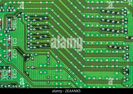 Close up image of a circuit board Stock Photo
