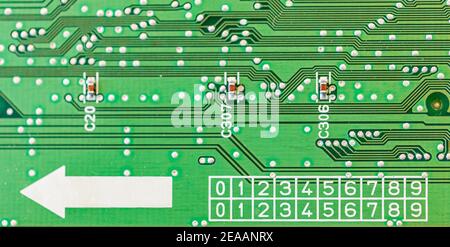 Close up image of a circuit board Stock Photo