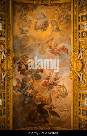 Rome - The fresco on ceiling of church Chiesa del Jesu 