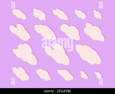 Isometric Flat Cloud Computing icons collection vector Design in isometric views. Stock Vector