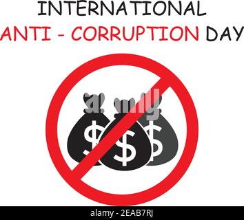 Stop Corruption and International Anti-Corruption Day Stock Vector