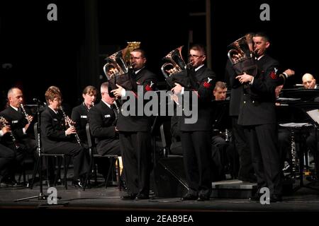 Navy Band Music in the Schools at Stonebridge H.S. in Ashburn, Va. (10463223053). Stock Photo