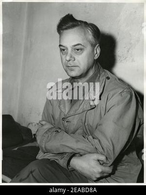 Nazi party member Alfred Rosenberg in cell Nuremberg Trials. Stock Photo