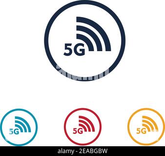5g logo sign vector templateVector technology icon network sign 5G Stock Vector