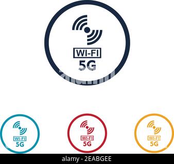 5g logo sign vector templateVector technology icon network sign 5G Stock Vector