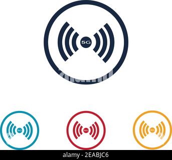 5g logo sign vector templateVector technology icon network sign 5G Stock Vector