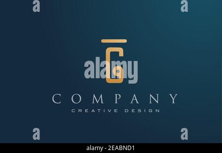 G gold golden alphabet letter logo icon design. Lettering and corporate. Elegant identity template with creative text Stock Vector