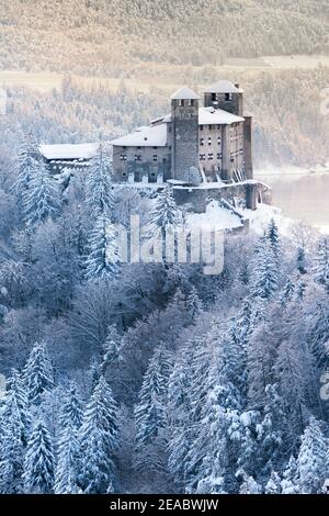 Cles Castle Europe, Italy, Trentino Alto Adige, Non valley, Cles Stock Photo