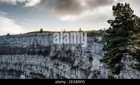 Europe, Switzerland, Canton Jura, Neuchatel, Creux du Van Stock Photo