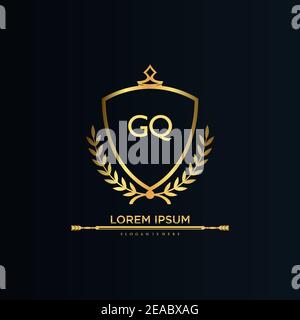 Letter Initial with Royal Template.elegant with crown logo vector, Creative Lettering Logo Vector Illustration Stock Vector