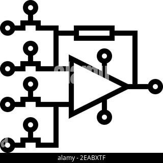 mathematical model neural network line icon vector illustration Stock ...