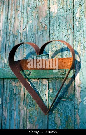 rusty heart Stock Photo