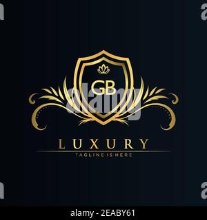 Letter Initial with Royal Template.elegant with crown logo vector, Creative Lettering Logo Vector Illustration Stock Vector