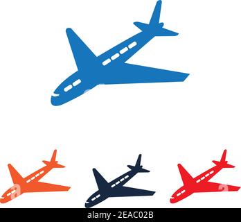 Airplane logo Template vector illustration icon designPlane Icon Vector. Stock Vector