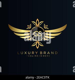 Letter Initial with Royal Template.elegant with crown logo vector, Creative Lettering Logo Vector Illustration Stock Vector