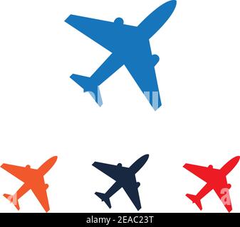 Airplane logo Template vector illustration icon designPlane Icon Vector. Stock Vector