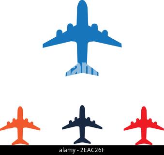 Airplane logo Template vector illustration icon designPlane Icon Vector. Stock Vector