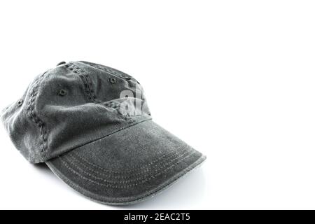 grey hat on a white background. Stock Photo