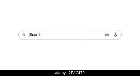 The search bar in the browser. Search for the necessary information on the Internet. Stock Vector