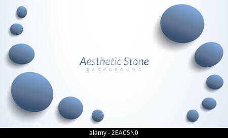 marble stones vector illustration. aesthetic background design template with blank space. oval shape like an egg. simple and minimalist. Stock Vector