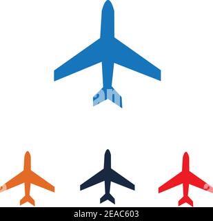 Airplane logo Template vector illustration icon designPlane Icon Vector. Stock Vector
