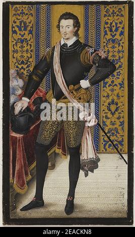 Nicholas Hilliard Sir Robert Dudley, styled Duke of Northumberland. Stock Photo