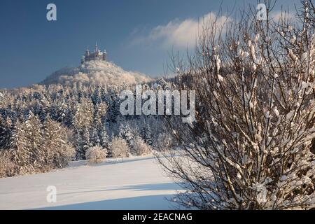 Hohenzollern Castle, winter, snow Stock Photo