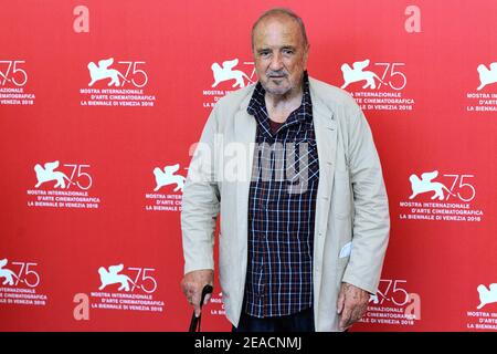 File photo - Jean-Claude Carriere attending the At Eternity's Gate Photocall as part of the 75th Venice International Film Festival (Mostra) in Venice, Italy on September 03, 2018. Jean-Claude Carrière, the prolific French screenwriter who collaborated with some of the greatest art house auteurs of his time, has died. He was 89. Carrière died Monday evening of natural causes at his home in Paris. Carrière won a competitive Oscar in 1963 for his work with countryman Pierre Étaix on a live-action short film, then received an honorary Academy Award at the Governors Awards in 2014. Photo by Aurore Stock Photo