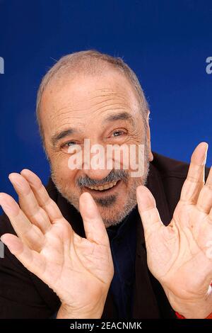 File photo - Jean-Claude Carriere posing during a photo session in Paris, France on February 2010. Jean-Claude Carrière, the prolific French screenwriter who collaborated with some of the greatest art house auteurs of his time, has died. He was 89. Carrière died Monday evening of natural causes at his home in Paris. Carrière won a competitive Oscar in 1963 for his work with countryman Pierre Étaix on a live-action short film, then received an honorary Academy Award at the Governors Awards in 2014. Photo by VIM/ABACAPRESS.COM Stock Photo