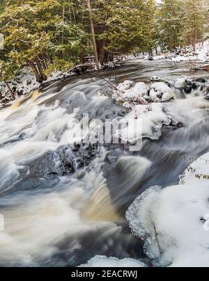 Cordova Falls Conservation Area Crowe River Cordova Lake Peterborough County Ontario Canada Stock Photo