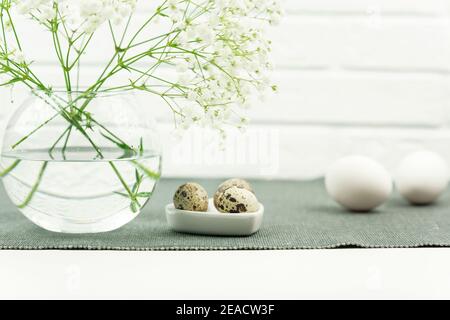 Spring decoration of home interior for Easter holidays Stock Photo