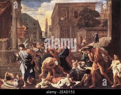 Nicolas Poussin - The Plague at Ashdod - Stock Photo