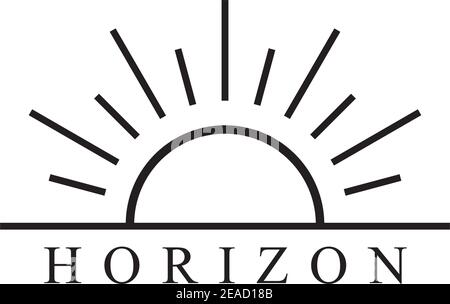 Simple sun logo icon design vector illustration template Stock Vector