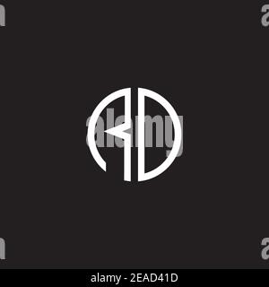 RD letter initial icon logo design vector illustration template Stock Vector