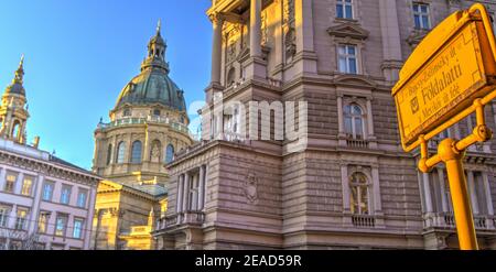 Foldalatti (metro) sign in Budapest, HDR Image Stock Photo