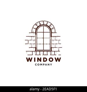 Window illustration logo design symbol vector template. Stock Vector