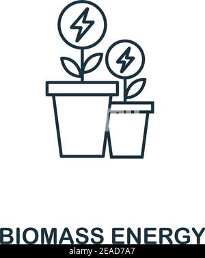 Biomass Energy icon outline style. Premium pictogram design from power and energy icon collection. Simple thin line element. Biomass Energy icon for Stock Vector