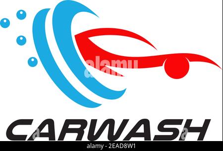 Car wash business company logo design vector illustration template Stock Vector