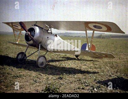 Nieuport 23 colour photo. Stock Photo