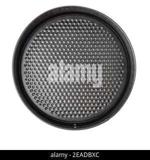 Round detachable cake pan for bake top view isolated on a white bacground Stock Photo