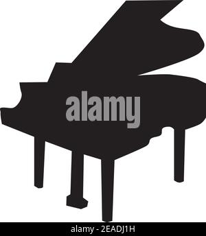 Piano logo icon design inspiration vector template Stock Vector
