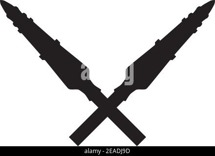 Spear logo design inspiraiton vector template Stock Vector