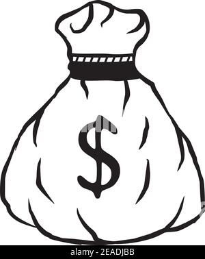 a sack of money logo design vector template Stock Vector