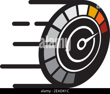 Speedometer icon logo design inspiraiton vector template Stock Vector
