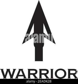 Spear logo design inspiraiton vector template Stock Vector