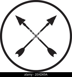 Spear logo design inspiraiton vector template Stock Vector