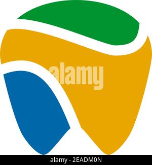 Professional dental care logo design inspiration template Stock Vector