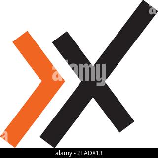 X letter initial logo design  inspiration vector template Stock Vector