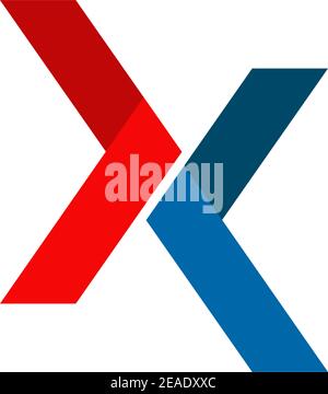 X letter initial logo design  inspiration vector template Stock Vector