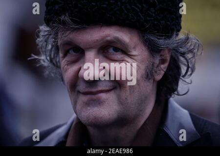 Emir Kusturica in his village, Küstendorf, Serbia. Stock Photo